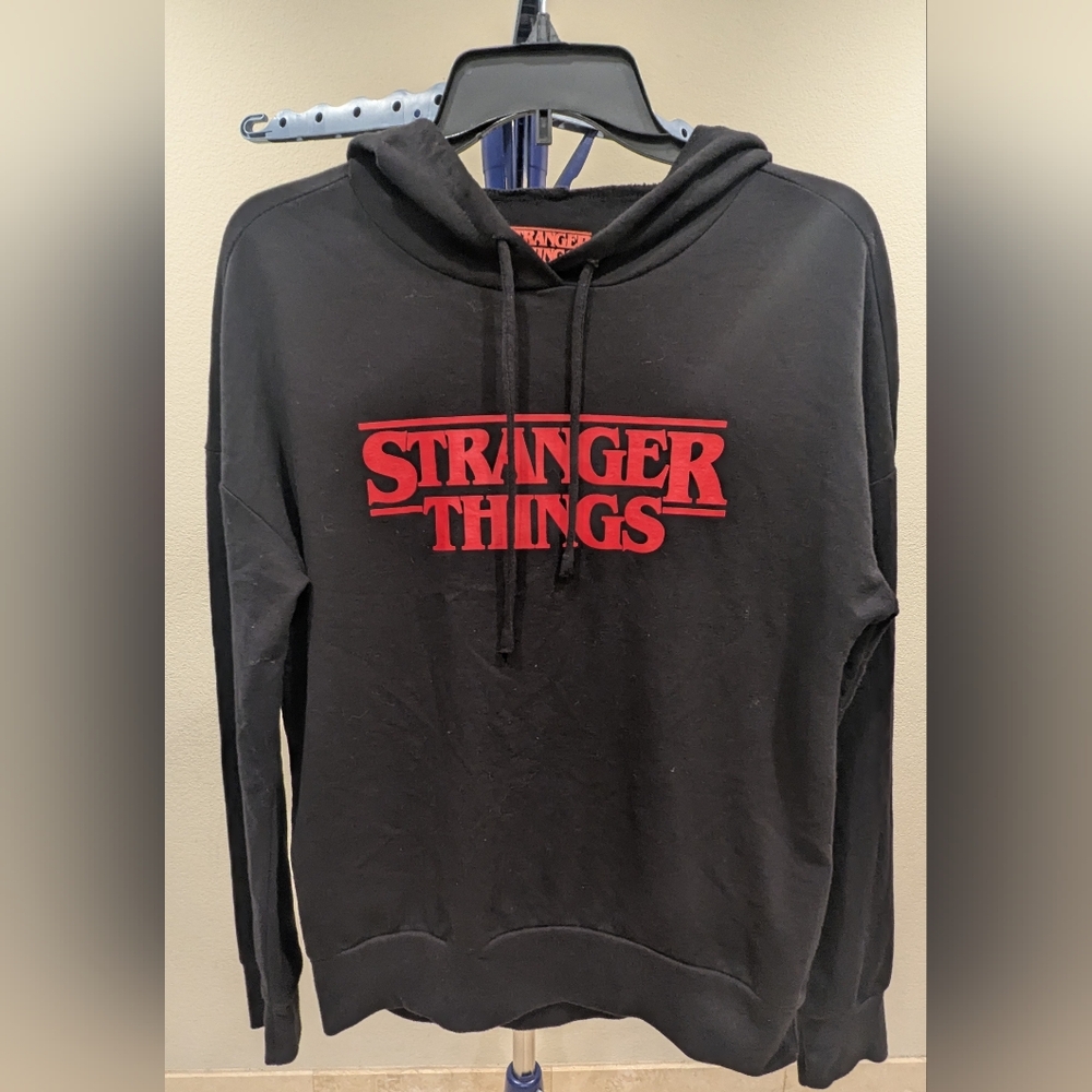 Stranger Things Lightweight Hoodie Juniors S Black